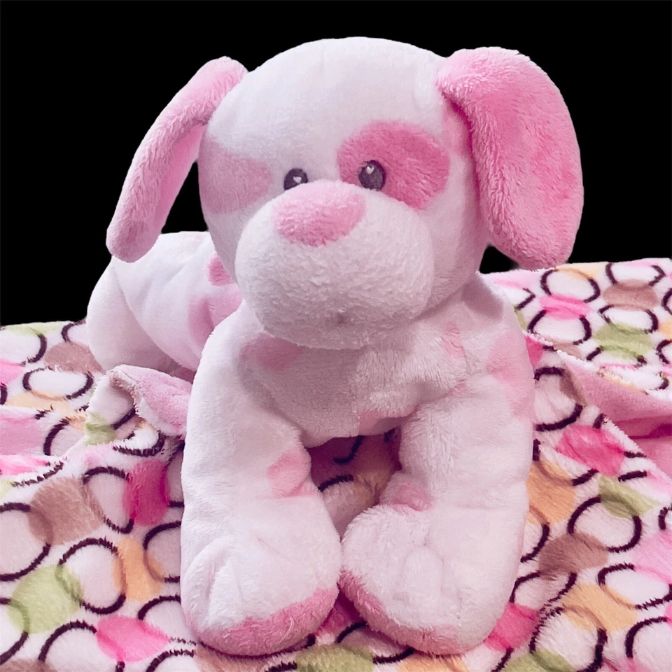 Ty Puppy Puppy Dog Plush Lovey Security Baby Blanket Velour Pink Toy TyLux RARE - Image 2 of 4