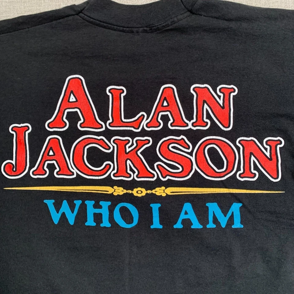 Винтажная футболка Alan Jackson 1994 Who I Am одинарный шов выцветшая футболка тур группа M/L - Изображение 4 из 4