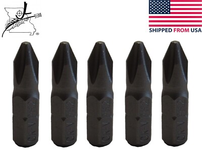 5x PH2 Phillips 25mm Long 1/4'' Hex Shank Screwdriver Bit Hardened 1'' Bits Drill
