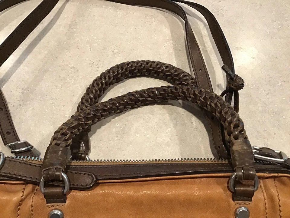 GRYSON “SKYE” 2 Tonos Cuero Marrón Hombro/Mano Italia Foto 4 de 4