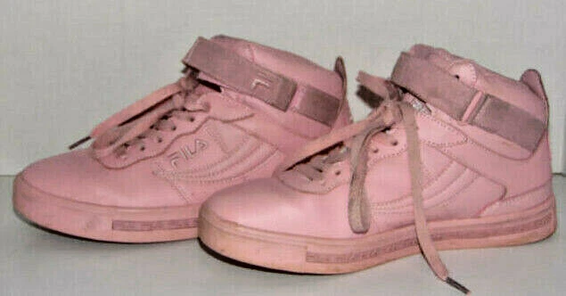Girls Fila Vulc 13 Hi Top Sneakers Light Pink Dogwood Size 7