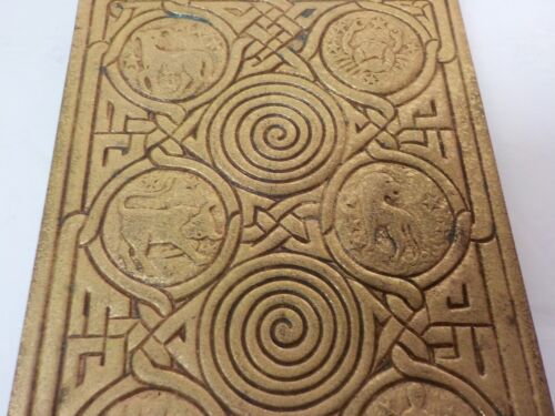 Tiffany Studios NY Gilt Brone ZODIAC Notepad #1090 - Picture 3 of 9