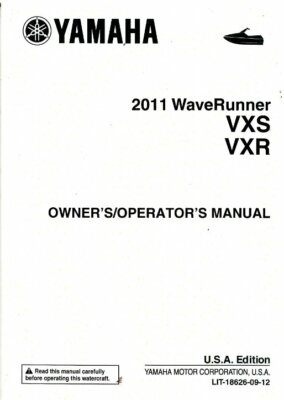 2011 Yamaha WaveRunner VXR And VXS Owners Manual : LIT-18626-09-12