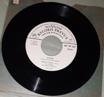 Mario Lanza WLP promo 45 Some Day / Sylvia RCA Victor 49-4224 ex