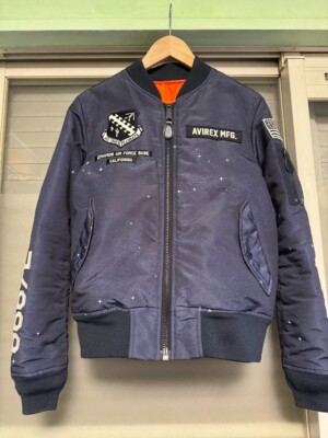 AVIREX MFG. U.S. AIR FORCE MA-1 jacket Navy Size S free shippping