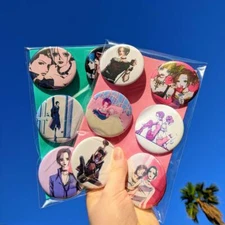 NANA Anime Ai Yazawa Pins or Magnets set of 12 Pinback Buttons - 2.25" inch size