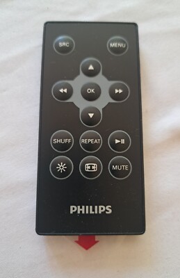 New OEM Philips Audio System Remote 996510056825 Black Gray Multifunctional