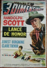 1953 RANDOLPH SCOTT The Stranger Wore a Gun 1SH MOVIE POSTER Top Rare ED.