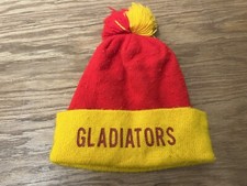 VTG 70s Clarke Central high School Gladiators Athens Georgia GA Beanie Hat Red