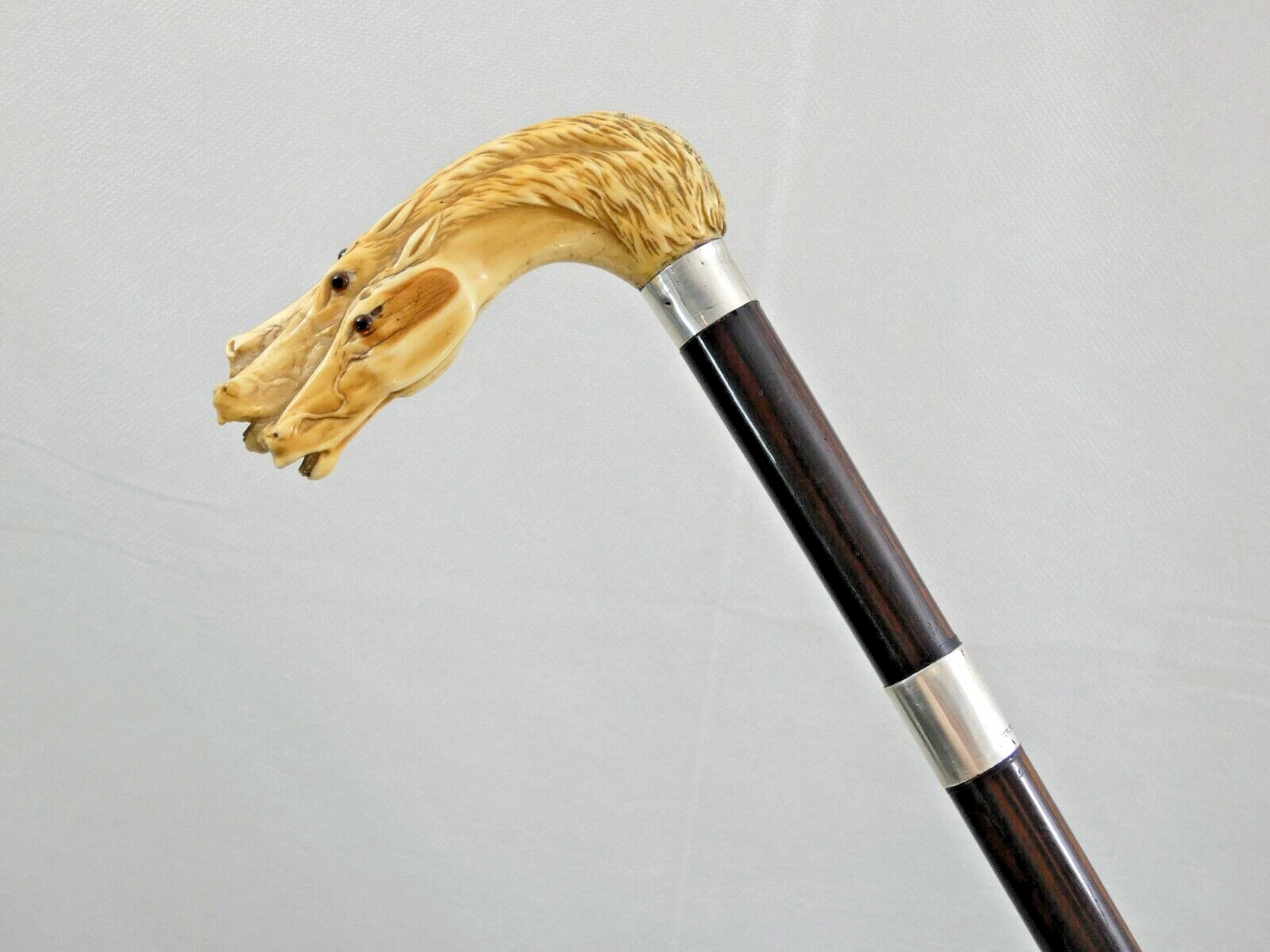 VERY LARGE EXCEPTIONAL QUALITY ANTIQUE WALKING CA… - image 8