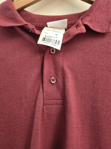 NWT Men's Hartwell Sports Size XL Maroon Long Sleeve 1/4 Button-Up Shirt - Picture 5 of 11