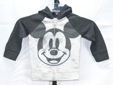 Disney Jumping Beans Mickey Mouse Full Zip Hoodie Size 18M RN 73277 Black Gray