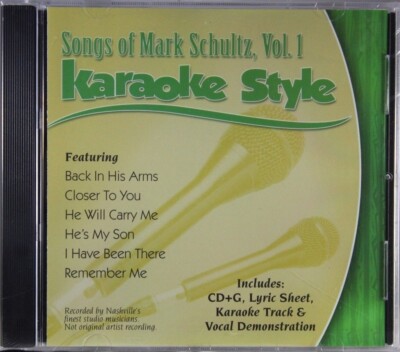 Songs of Mark Schultz Volume 1 Christian Karaoke Style NEW CD+G Daywind 6 Songs