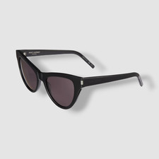 Saint Laurent Women's Black Cat-Eye Acetate Sunglasses Shades Size 54-19-140