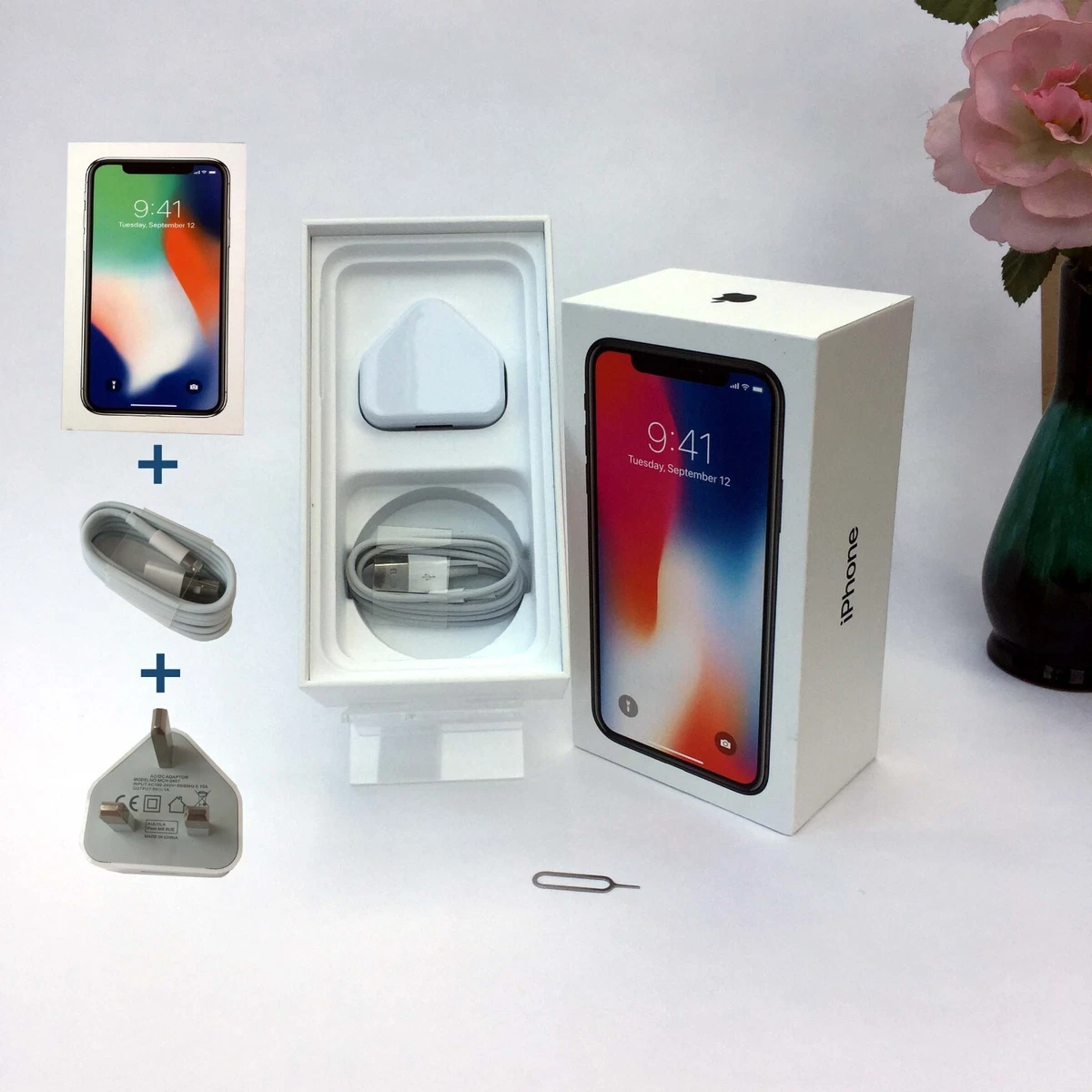 Original iPhone X box only with Accessories Silver Space Gray 64GB 256GB