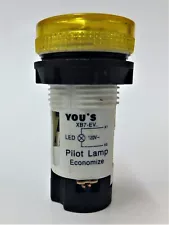 22MM YOU'S XB7-EV LED PILOT PANEL INDICATOR LIGHT 120V ( YELLOW ) USA INVENTORY