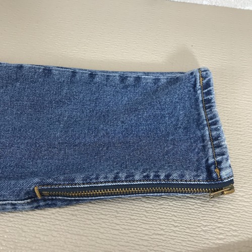 Zara Man Moto Jeans Size 31 Blue Distressed Button Fly Skinny Zip-Ankle 30x25.5 - Picture 11 of 15
