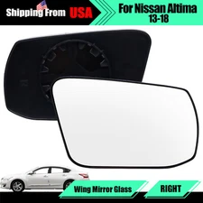Exterior Mirror Glass Rearview Right Passenger Side For Nissan Altima 2013-2018
