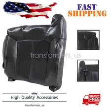 Driver Top Seat Cover For 1999 2000 01 2002 Chevy Silverado GMC Sierra Dark Gray