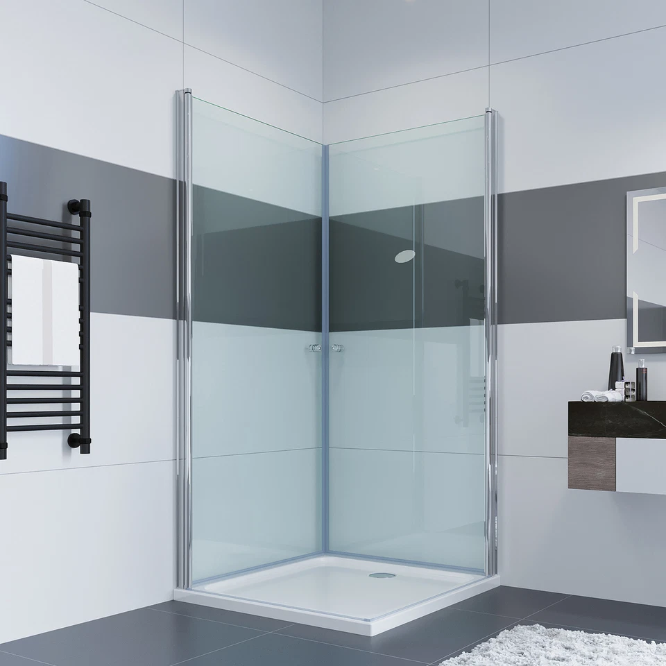 IMPTS Falttür Duschkabine Schwingtür Eckeinstieg Duschabtrennung Komplett Dusche - Bild 4 von 4
