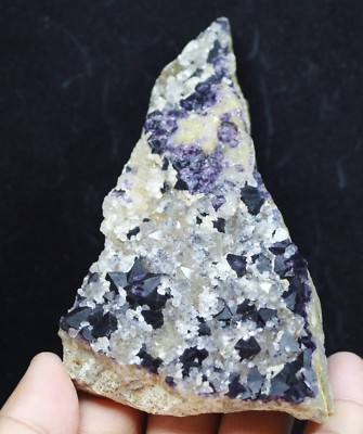 366g New Find Natural Beauty Rare Purple Fluorite Mineral Specimen/C hina