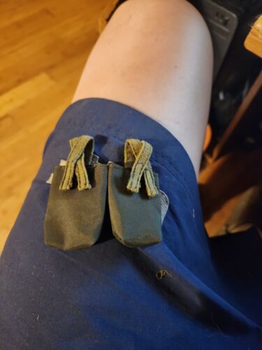 Two 1/6 Scale Soldier Action Figure Green Magazine Dump Pouch - Picture 1 of 2