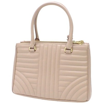 Prada Diagram 2Way Bag Tote Shoulder Crossbody Hand Calf Pink 