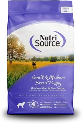 NutriSource Small & Medium Breed Puppy food - Chicken Meal and Rice 30 lbs