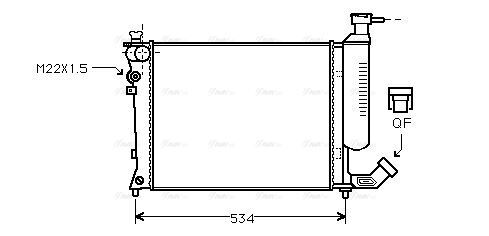 CNA2059 AVA Radiator FIT CITRO?N XSARA (1997) 1.4