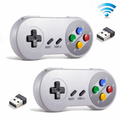 2Stk Wireless Kontroller USB SNES Controller für Nintendo PC Mac Raspberry Pi