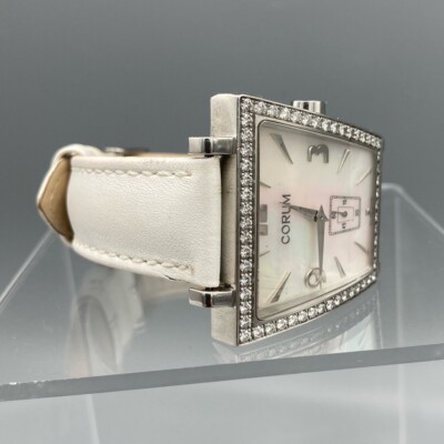 Corum Silver Trapeze/padlock Watch with Mother of Pearl dial and diamond accents Used Corum Trapeze 106.404.47/0008 PM52 Stainless Steel | main image 4