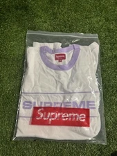 Supreme Team Ringer T-shirt White Lavender 2018
