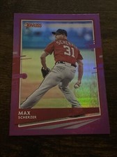 Max Scherzer 2020 Donruss #123 Purple Holo Variation Washington Nationals C4012*