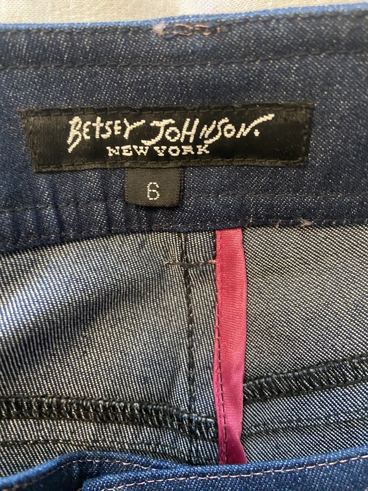 Темные джинсы Betsey Johnson ретро со средней посадкой размер 6 - Изображение 2 из 4