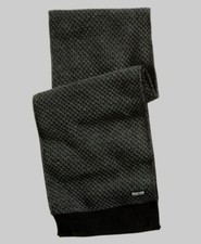  48 Kenneth Cole Reaction Men's Gray Pique Knit Warm Winter Scarf One Size