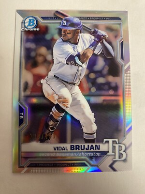 2021 Bowman Chrome Vidal Brujan Refractor /499 Tampa Bay Rays Prostect #BCP19
