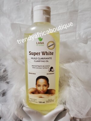 NEW LANA Super White Nourishing FACE & body Oil. Coconut Extracts 125mlx 1