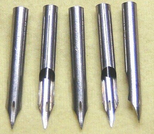 VINTAGE NEW SET OF 5 ESTERBROOK PEN NIBS NO. 102 HUNT