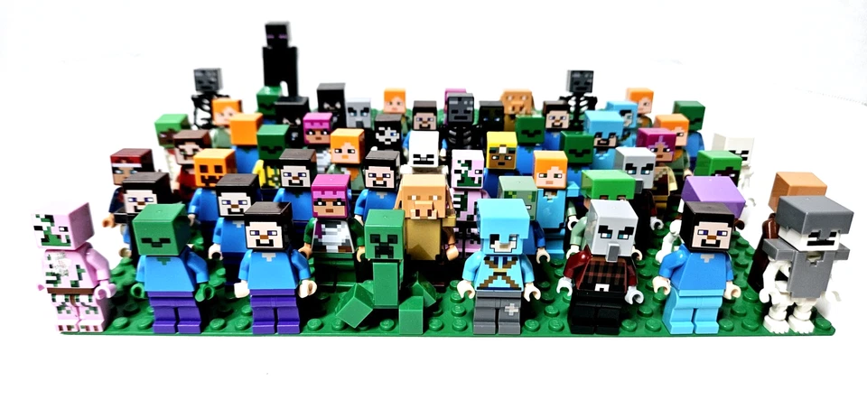 LEGO Minecraft Lote de Minifiguras - 5 Figuras Misteriosas Aleatorias Zombie Creeper Steve Foto 2 de 3