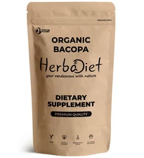 Organic Bacopa Monnieri Brahmi Powder Boost Memory Focus Enhancer Stress Relief