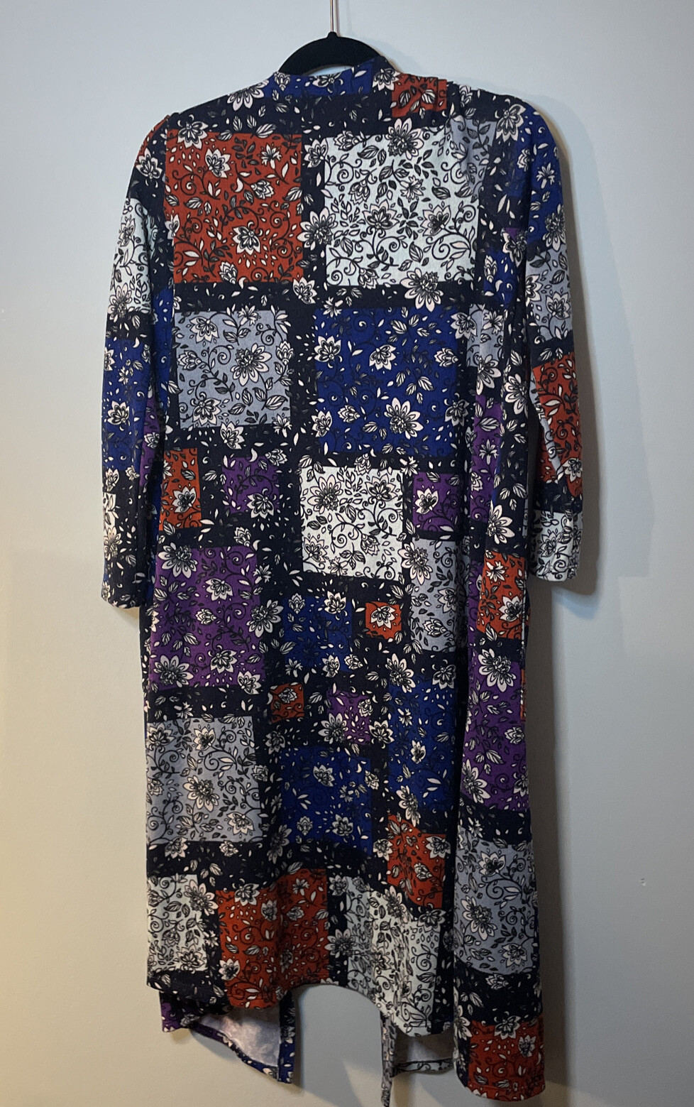 LuLaRoe patchwork duster waterfall multicolor Sz … - image 8