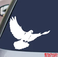 DOVE BIRD Vinyl Decal Sticker Car Window Wall Bumper Love Peace Symbol Pigeon