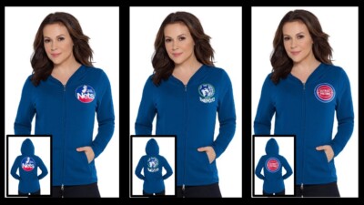 Touch by Alyssa Milano NBA Tackle Hoodie, Timberwolves, Nets, Pistons, Cavs
