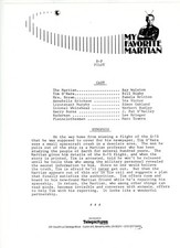 MY FAVORITE MARTIAN Promotional Programming Episodes Papers Copies Bill Bixby MY FAVORITE MARTIAN Promotional Programming Episodes Papers Copies Bill Bixby