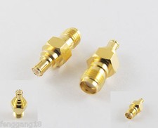2pcs SMA Female Jack To MCX Male Plug Straight RF Adapter Connector Converter
