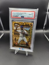 2024 Topps Gilded Collection Ronny Mauricio Gold Wave Refractor /75 RC PSA 10