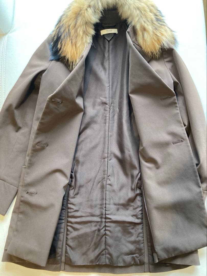 PRADA Jacket Size 40 Double Button Fur Collar Exc… - image 11