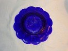 Mosser Cobalt Blue Grape  Covered Cheese Dish Depression Style Glass Plate — photo 4
