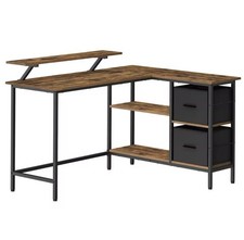 SCRIVANIA Mobile Porta PC Angolare Giochi Computer Ufficio Casa Office Cassetti