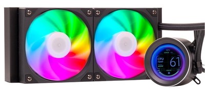 itek ARCTIC SPHERE LCD 240 Flüssigkeitskühlung 240mm 2x12cm Lüfter PWM leise 31,